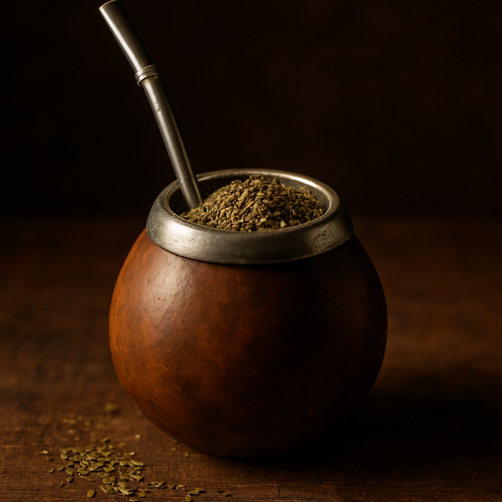 Argentinischer Mate · in der Kalebasse mit Bombilla